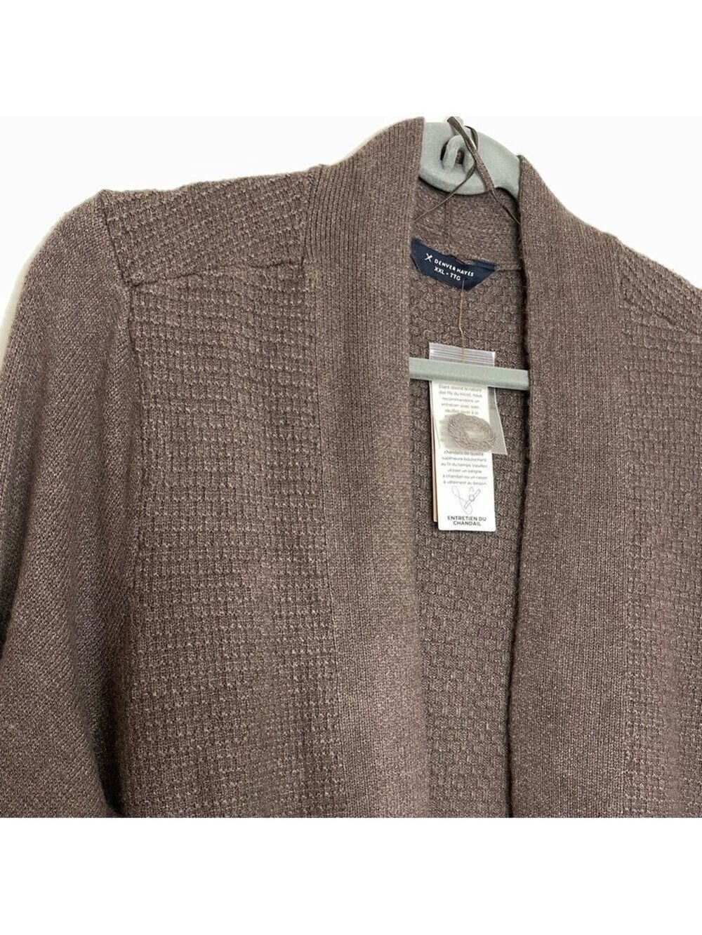 NWT Denver Hays Novelty Stitch Open Waffle Cardigan XXL - Picture 6 of 12